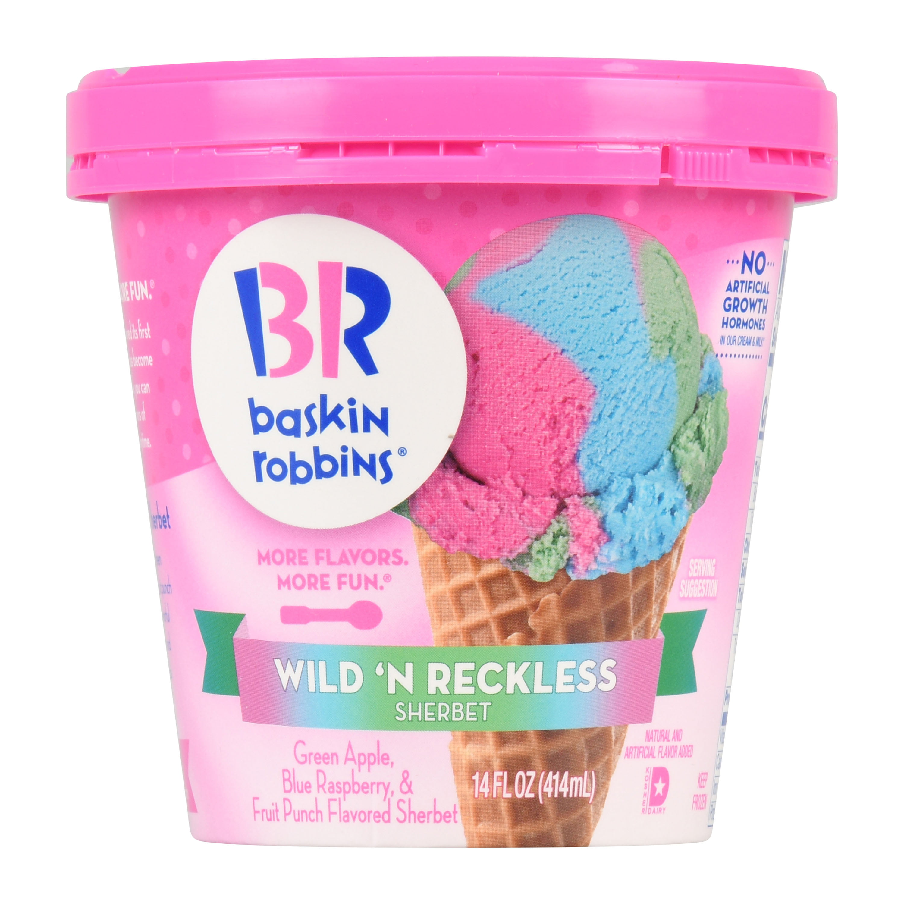Baskin Robbins Wild ‘N Reckless Sherbet, 14oz - Walmart.com - Walmart.com