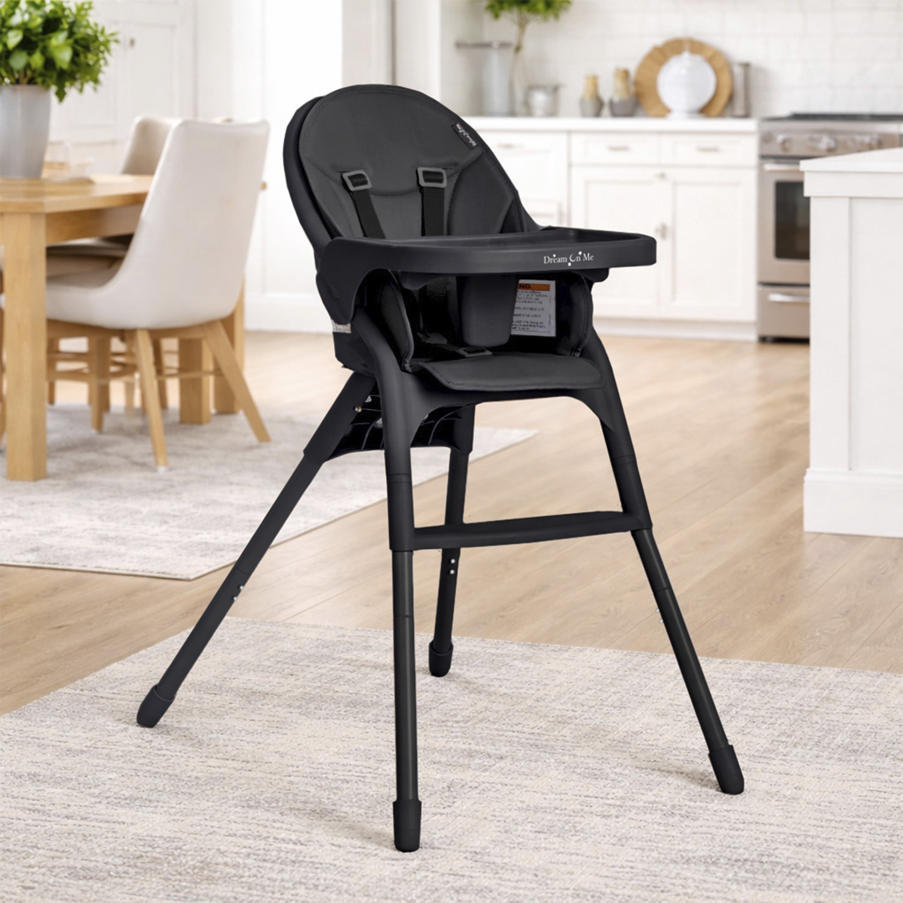 Dream On Me Chomper Champ 2-in-1 Highchair, Black