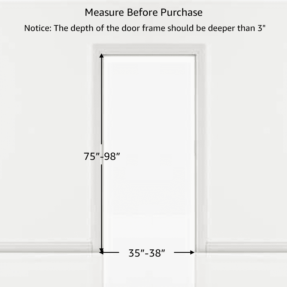 Unipaws Metal Extra Tall Cat Gate with Lockable Doors, Adjustable Width 33.5"-37.7", Pressure Mounted Pet Gate