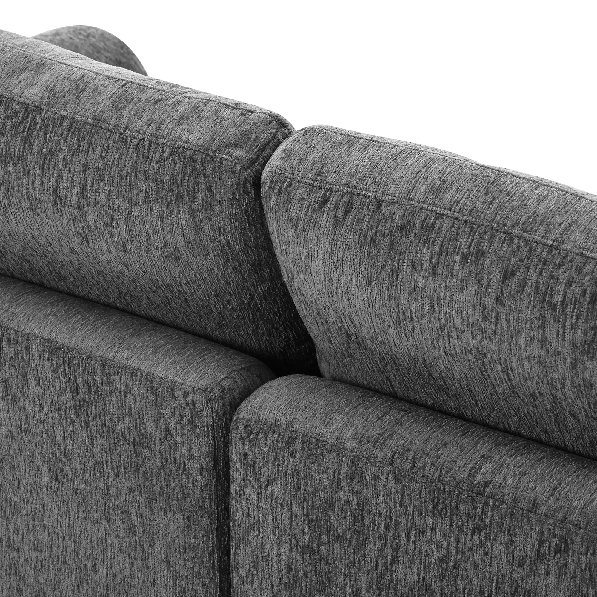 Leumius 72.8" Loveseat Sofa,Chenille Deep Seat Upholstered 2-Seater Sofa Couch with Solid Wood Frame & Accent Pillow for Living Room,Apartment,Bedroom,Grey