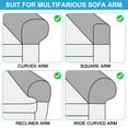 thumbnail image 5 of 2Pack Stretch Armrest Covers, Polyester Soft Armchair Slipcovers, White, 5 of 6