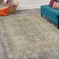 thumbnail image 2 of Bohemian Area Rug with Non-Slip Backing, Ethnic and Asian Design Mandala Inspired Boho Art Flower Blossoms, Quality Carpet for Bedroom and Dorm Room, 4' X 5.7', Pale Almond, by Ambesonne, 2 of 6
