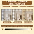 thumbnail image 4 of Tocador, Vanity con Luces LED RGB Ajustable y Estación de Carga, Tocador con Taburete, 5 Cajones, 1 Puertas, Escritorio de Maquillaje y Silla para Dormitorio, 100 * 40 * 149cm, 4 of 9