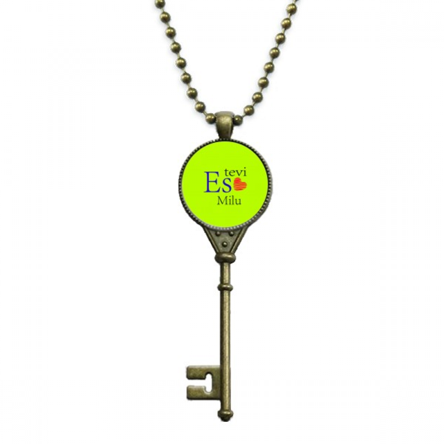Armadura, letón, nativo. Te amo. Llavero Collar Colgante Bandeja Cadena Embellecida Unbranded M