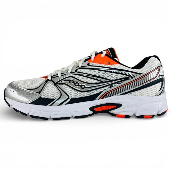 Saucony Ride Millennium White Silver Red Men's Shoes Sneakers S70812-22, Men's U.S. Shoe Size 9