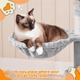 thumbnail image 3 of Yaheetech 76.4" Cat Tree Tower with 3 Condos and 2 Baskets, Light Gray, 3 of 7