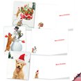 thumbnail image 4 of The Best Card Company 20 Assorted Christmas Note Cards set 4 x 5.12 Inch with Envelopes (10 Designs, 2 Each) Pet Holiday Antics AM8727XSG-B2x10, 4 of 6
