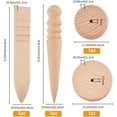 thumbnail image 2 of 4Pcs 4 Styles Wooden Leather Edge Burnisher Wood Polishing Sanding Tools for Smooth PU Leather Trim Handmade Trimmings Grinding Supplies for Belts Shoe Craft, 2 of 5