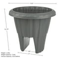 thumbnail image 2 of Pure Garden 13.5in Plastic Railing Planter - 2.6- gal Outdoor Flower Pot, Gray, 2 of 18