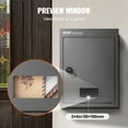 thumbnail image 6 of VEVOR Through The Wall Drop Box, Heavy Duty Steel Through The Wall Mailbox with 2.8-7.9" 13" Combination Lock, 12.5x6.3x16.9 Mail Drop Box, Dark Gray, 6 of 9