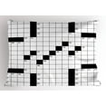 thumbnail image 1 of Word Search Puzzle Pillow Sham Blank Newspaper Style Crossword Puzzle with Numbers in Word Grid, Decorative Standard Size Printed Pillowcase, 26 X 20 Inches, Black and White, by Ambesonne, 1 of 2