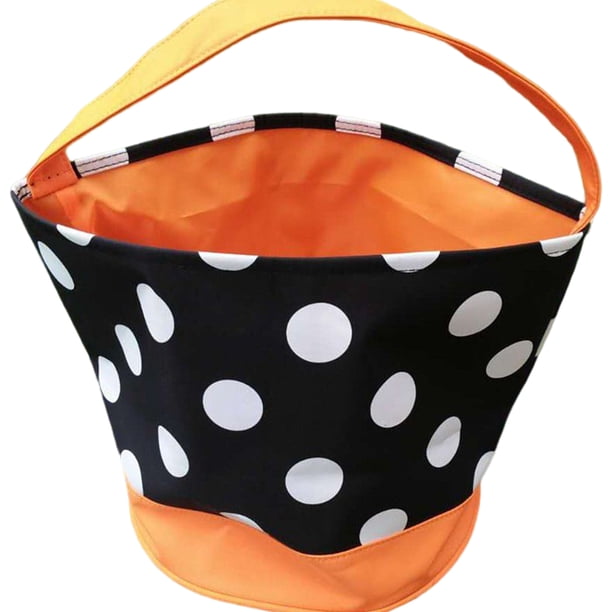 Bearachild Bolsa de Halloween Poliéster Gran capacidad Presente Aspecto lindo Cubos de vacaciones Decorativos Día de Todos los Bolsas con asa de Almacenamiento y organización del hogar dos Bearachild HA060897-02B