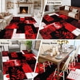 thumbnail image 5 of Red Black Area Rugs 5'x8', Washable Small Throw Rugs for Classroom Bedroom, Modern Abstract Art Botanical Indoor Outdoor Rug Non-Slip Low Pile Carpet Runner Reversible Floor Mats, 5 of 8