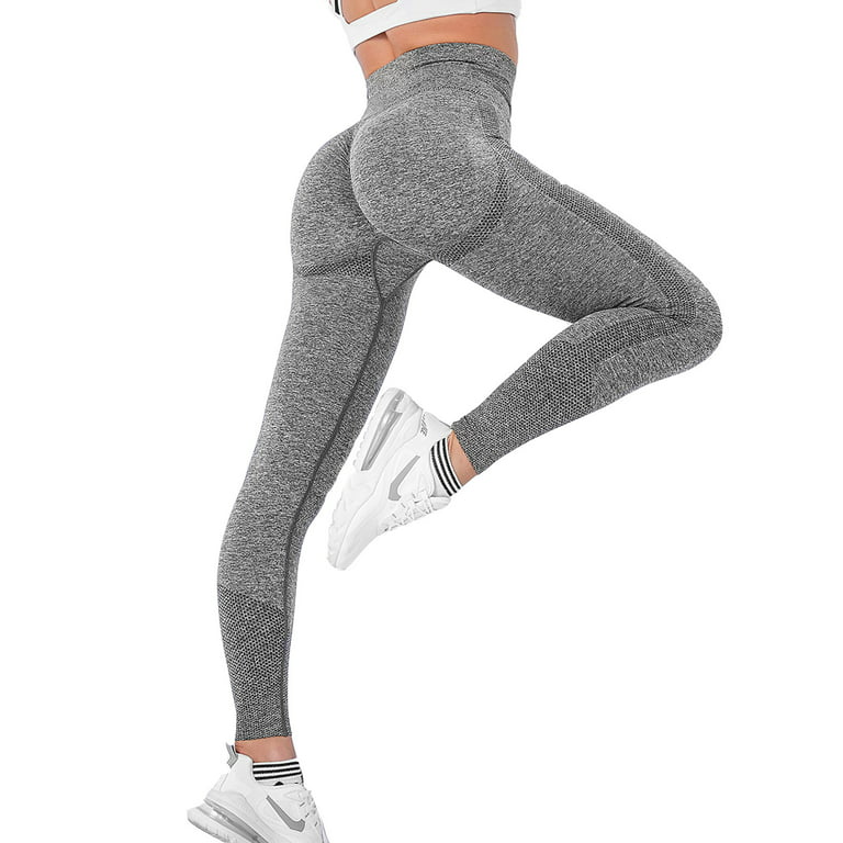 YUSUITGA Yoga Pants for Women Seamless Gym Leggings High Waist Sports  Workout Running Tights(Grey,Small) : : Fashion