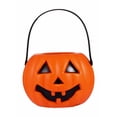 thumbnail image 2 of 1PCS Halloween Candy Bag Pumpkin Buckets, 2.76in Plastic Jack O Lantern Candy Pails with Handles, Trick Or Treat Favor Containers for Halloween Party, 2 of 9