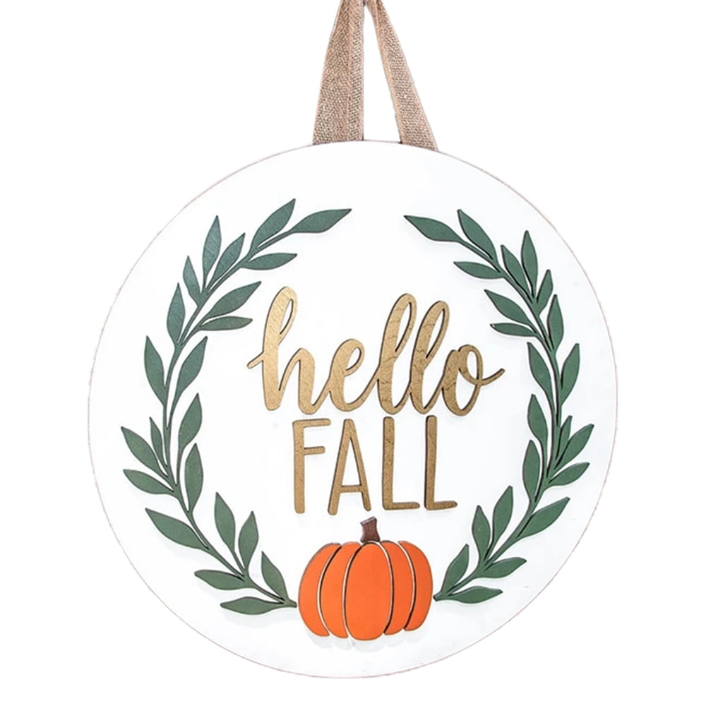 Muroanmi 12Inch Fall Welcome Sign, Football And Fall Y'all Sign, Fall Y'all  Front Door Sign, Fall Football Wreaths Autumn Home Decor Thanksgiving