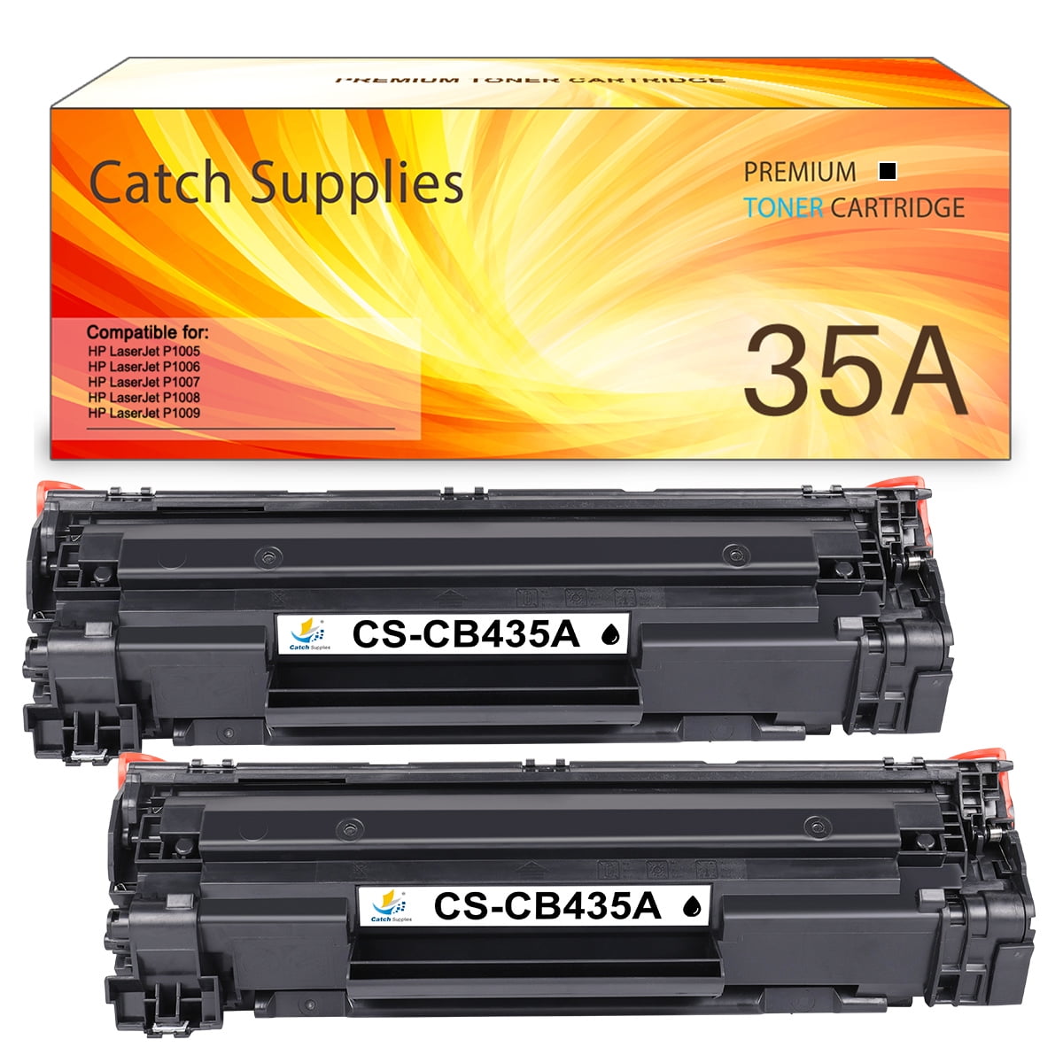 Catch Supplies 3-Pack Compatible for HP CB435A 35A for LaserJet P1005 P1006 P1007 P1008 P1009 - Walmart.com