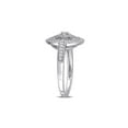 thumbnail image 2 of 1/4 Carat (Ctw) Diamond Oval Halo Ring in Sterling Silver, 2 of 4