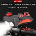 thumbnail image 4 of 4 in 1 Bike Light Waterproof Shock-absorption … … … Bicycle Horn Flashlight Cycling Lighting Tool Set 4000MA Red, 4 of 8
