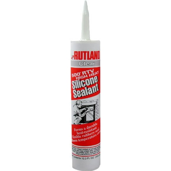 Rutland Products 76C 500-Degree RTV High Heat Silicone Seal, 10.3-Ounce Cartridge, Clear