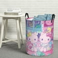 thumbnail image 5 of Hello Kitty Laundry Hamper, Dirty Clothes Hamper Storage Basket for Bathroom Bedrooms, Circular Hamper with Handles, Gifts for Boys Girls Men Women, 5 of 8