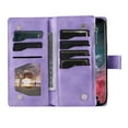 thumbnail image 7 of Jiahe Cover for Samsung Galaxy S22 Ultra Wallet Case,Embossed Flip Leather Shoulder Strap Shockproof Protective Card Slots Holder Cover,Purple, 7 of 7