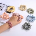thumbnail image 3 of Jiaroswwei Korean Plaid Pattern Hair Ring Fabric Girl Scrunchie Ponytail Elastic Hairband, 3 of 8