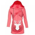 thumbnail image 3 of GYRATEDREAM Womens Nursing Hoodie Long Sleeves Sweatshirt Breastfeeding Layered Top Christmas Elk Print Casual Clothes, 3 of 3