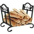 thumbnail image 1 of Gymax Support Pliable pour Bûches de Bois, Acier, Rangement pour Foyer, Noir, 1 of 10