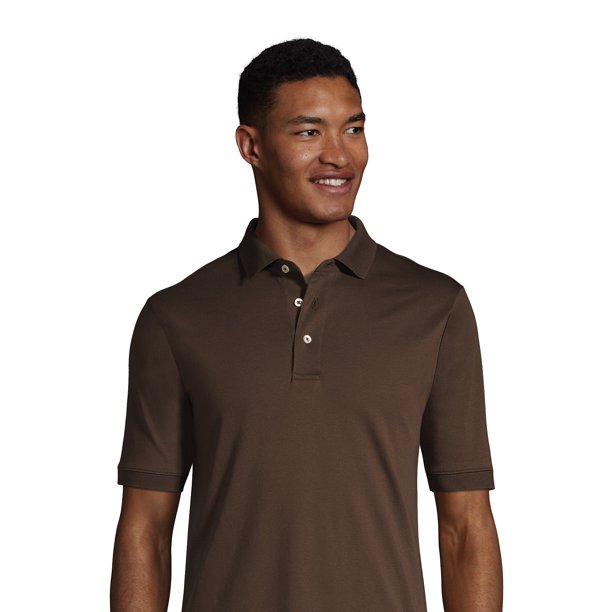 Lands End Mens Short Sleeve Super Soft Supima Polo Shirt