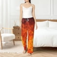 thumbnail image 6 of Lsque Tennis Ball In Fire Print Women's Pajama Pants, Lounge Pant - Comfortable Home Wear,Elastic Waistband, Stylish Design-Medium, 6 of 9