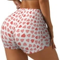 thumbnail image 2 of Sigee Hearts Print Women's High Waist Workout Shorts - Squat Proof, Tummy Control, Yoga and Gym Activewear-Small, 2 of 9