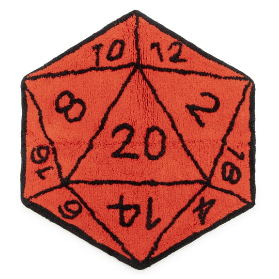 Stranger Things D20 Dice Tufted Rug, 27" x 32", Cotton, Red, Netflix