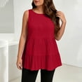 thumbnail image 4 of Ixbnca Débardeurs pour Femmes Grande Taille Sans Manches à Col Rond Blouses Décontractées Légères Tuniques Amples, 4 of 7