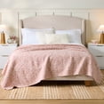 thumbnail image 4 of Better Homes & Gardens Botanical Double Cloth Quilt, Full/Queen, Antique Blush Bedding, 4 of 8