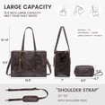 thumbnail image 2 of Lovevook Laptop Bag for Women, Stylish Vintage PU Leather Laptop Work Tote 15.6 in, Elegant Shoulder Bag Designer Bag with Small Clutch Purses, 2 of 6