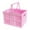Pink, variant on Collapsible Storage Shopping Basket,Collapsible Reusable Plastic Grocery Shopping Baskets,Plastic Grated Wall Stackable Basket/Tote Portable Storage Basket with Handles for Picnic Camping Organizing