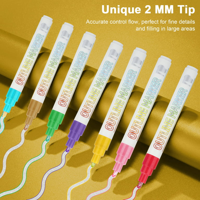 22 Acrylic Paint Pens (YELLOWS & BROWNS) Pro Color Series Set 3mm Medium