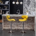 thumbnail image 6 of Roundhill Furniture Masaccio Bar Stool with Adjustable Height & Swivel, Yellow, Set of 2, 6 of 12