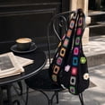 thumbnail image 6 of Kmonabie Handmade Knitted Shoulder Bag, Colorful Floral Strap Woven Tote Summer, Bohemian Crochet Beach Bag for Women Travel Market, Black, 6 of 6