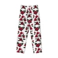 thumbnail image 6 of Uemuo Rose Flowers Pattern Men's Wide Leg Palazzo Lounge Pants with Pockets Light Weight Loose Comfy Casual Pajama Pants-XX-Large, 6 of 9