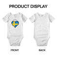 thumbnail image 3 of Sweden Flag Heart Love Funny Baby Bodysuit Boy Girl Clothes, 3 of 5