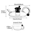 thumbnail image 5 of Glass Tea Pot With Removable Tea Brewer Filtration Heat Resistant Glass Teapot For Loose Leaf Tea Stove Microwave Safe Bpa-free Tea Infuser Pitcher, 5 of 5