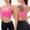 Hot Pink, variant on Jacenvly Womens Sports Bras Solid Loose Leisure Bralettes for Women Women'S Sports Underwear Fall Yoga Wear Running Back Training Shock-Proof Vest Breasted Bra Black