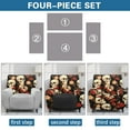 thumbnail image 6 of LedBack Skull Rose Print Stretch Recliner Covers 4-Pieces Lazyboy Recliner Chair Cover Non Slip Sofa Cover Reclining Slipcover, 6 of 8