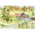 thumbnail image 2 of Moore, Regina 18x13 Gold Ornate Wood Framed with Double Matting Museum Art Print Titled - Barn Vista II, 2 of 4