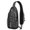 Gray Halloween Bats, variant on Sling Backpack,Gray Halloween Ghosts Cats and Pumpkins Crossbody Bag with Water Bottle Holder,Waterproof Sling Bag for Men/Women with Chest Phone Holder for Hiking,Travel