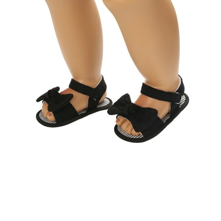 

luethbiezx Summer Baby Girls Sandals Toddlers Bow Decoration Soft Sole Shoes