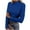 Dark Blue, variant on SwiftWear Women's Mock Neck Turtleneck Tops Ribbed Knit Ruffle Detail Long Sleeve Shirt Slim Fit Stretchable Base Layer Casual Tee, Black