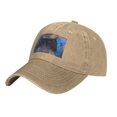 thumbnail image 3 of DouZhe Adjustable Washed Cotton Baseball Cap - Game Controller Gaming Gamepad Prints Vintage Dad Hat Unisex Sports Caps (Yellow), 3 of 6